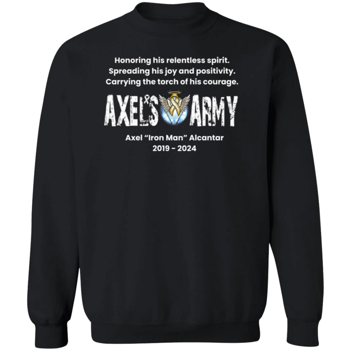 Carrying The Torch of HIs Courage G180 Crewneck Pullover Sweatshirt