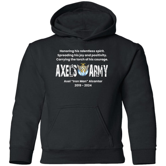 Carrying The Torch of HIs Courage G185B Youth Pullover Hoodie