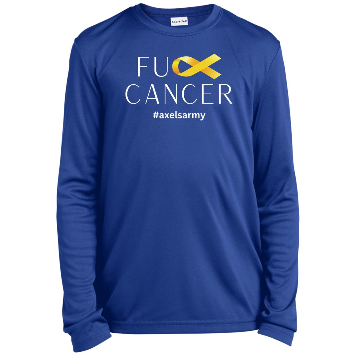 Axel’s Army F Cancer Youth Long Sleeve Performance Tee