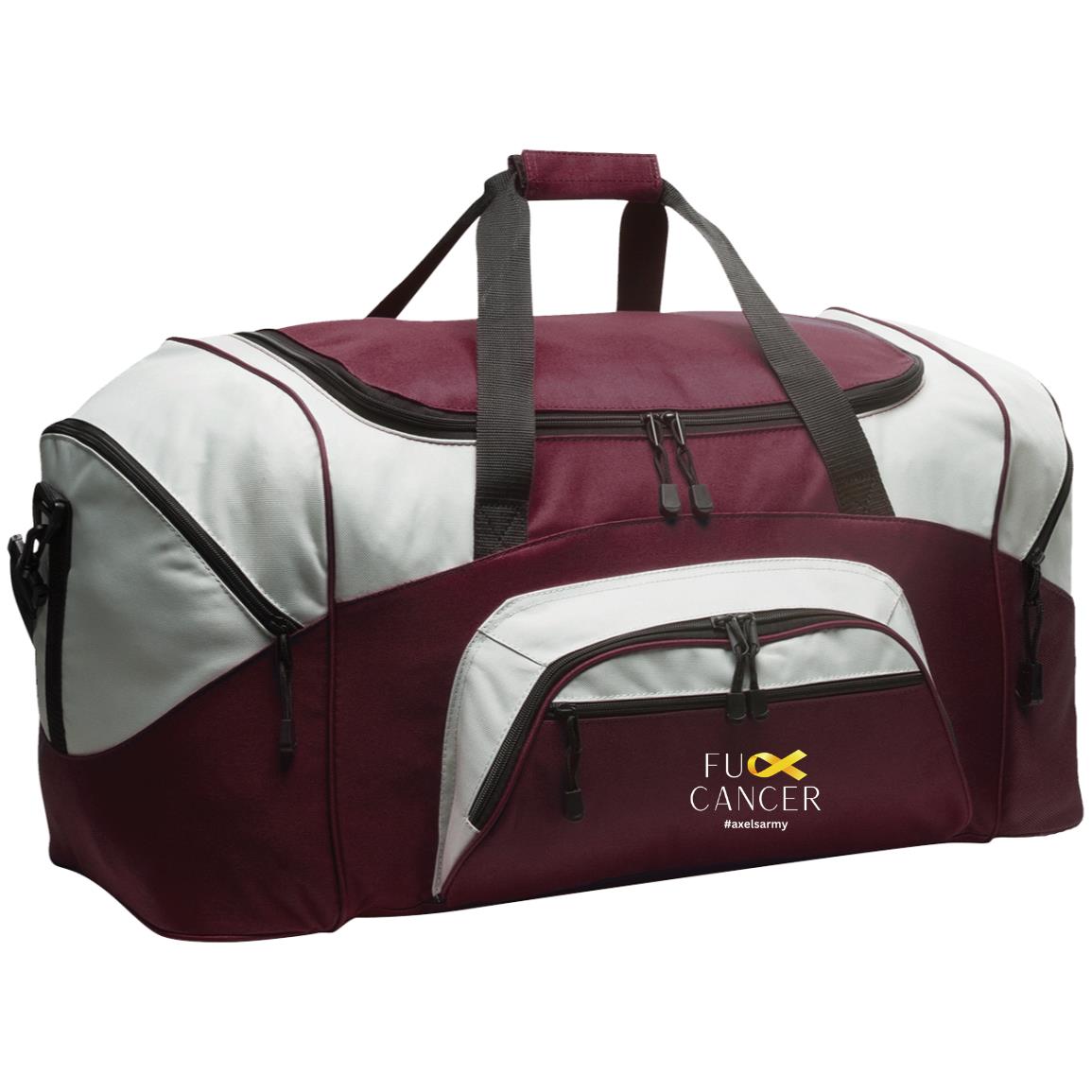 Axel’s Army F Cancer Colorblock Sport Duffel