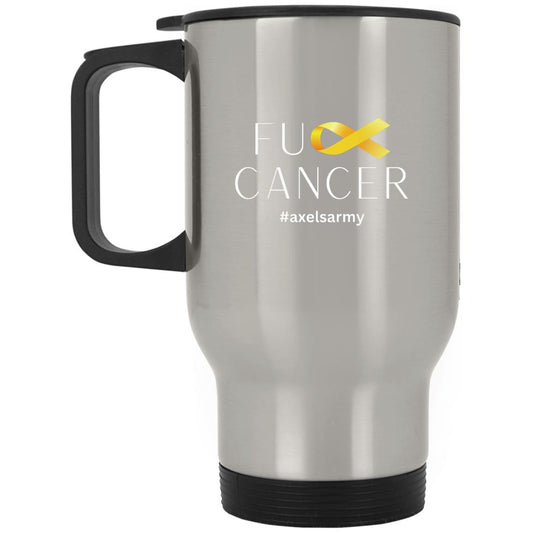 Axel’s Army F Cancer Silver Stainless Travel Mug