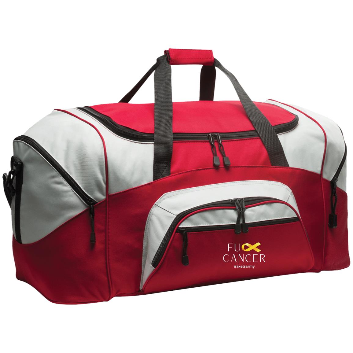 Axel’s Army F Cancer Colorblock Sport Duffel