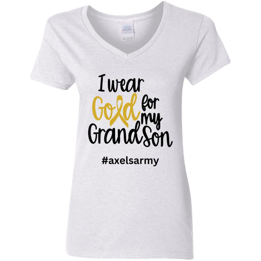 Axel’s Army Grandson Ladies' 5.3 oz. V-Neck T-Shirt