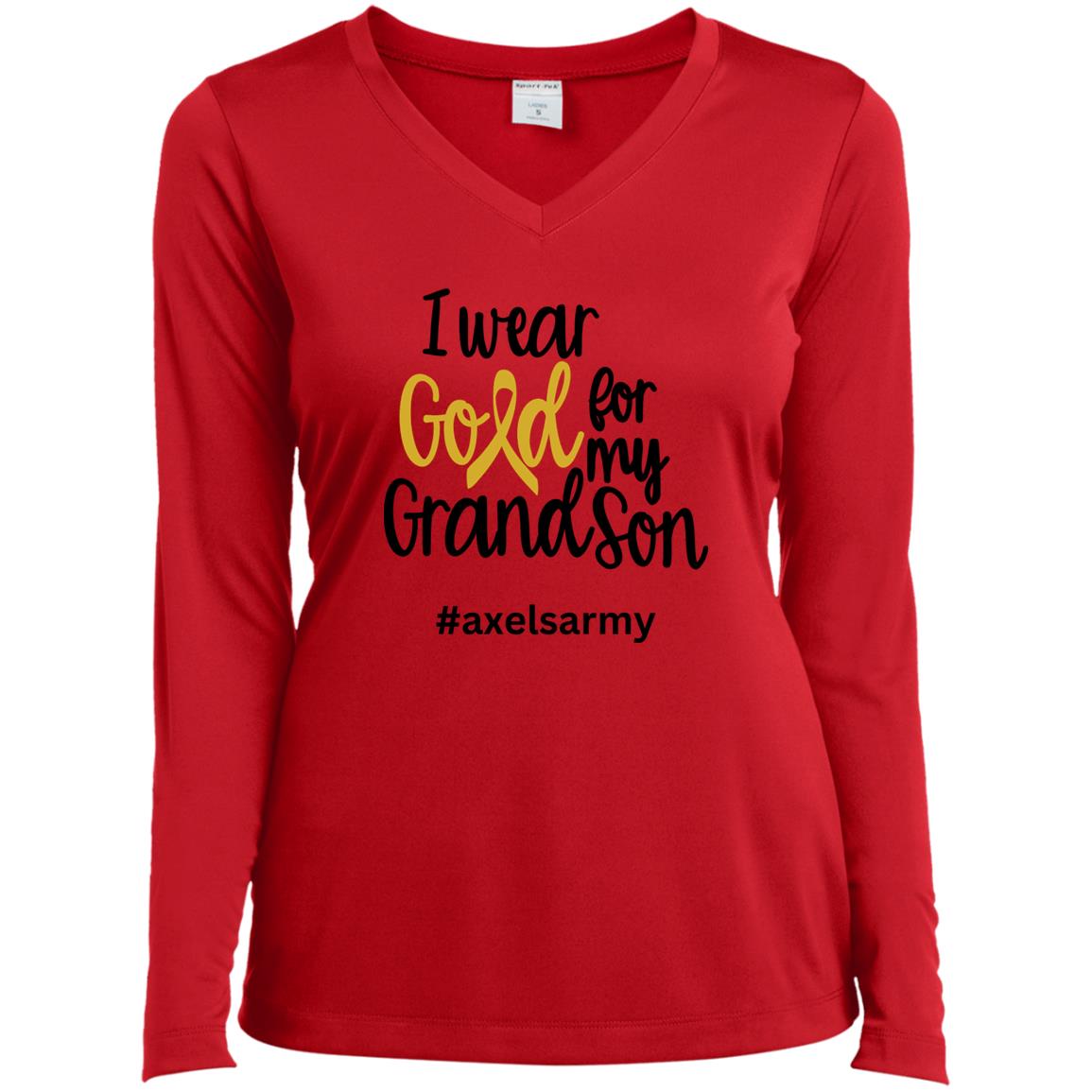 Axel’s Army Grandson Ladies’ Long Sleeve Performance V-Neck Tee