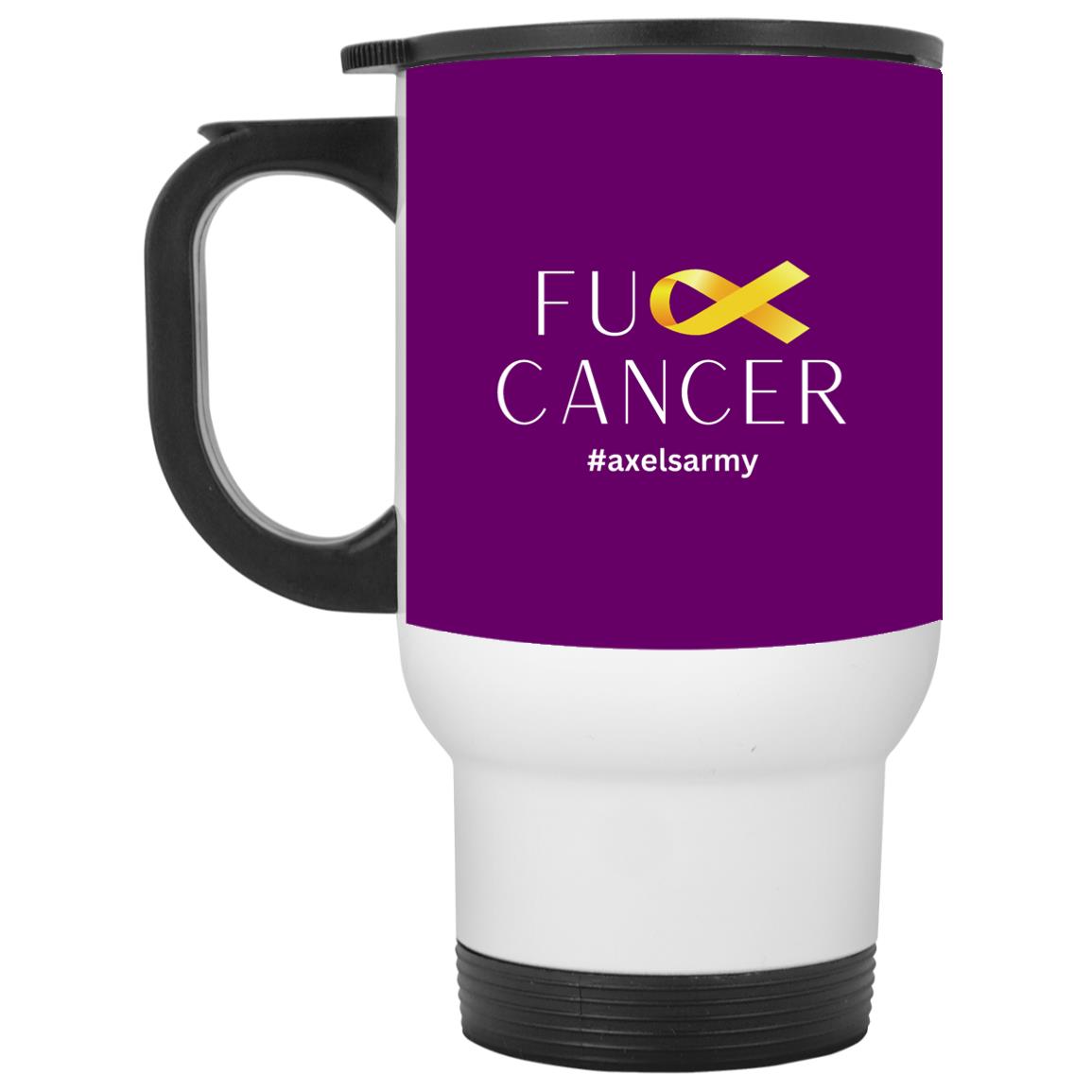Axel’s Army F Cancer White Travel Mug