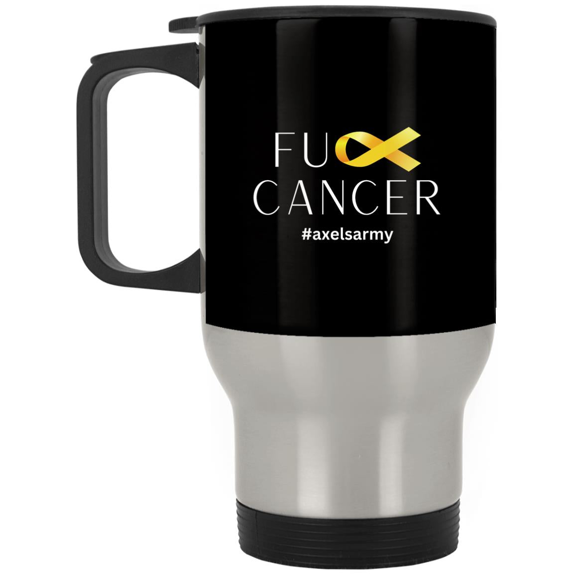 Axel’s Army F Cancer Silver Stainless Travel Mug